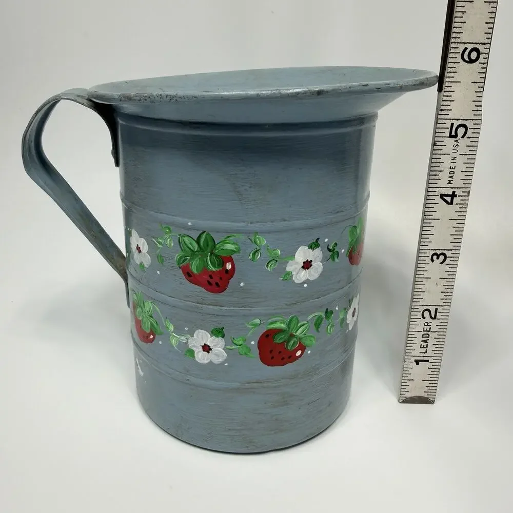 Handmade handpainted blue
